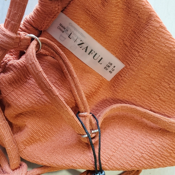 ZAFUL Women's Bikini Swimsuit String Bikini High Cut Ribbed Brazilian - Picture 5 of 5